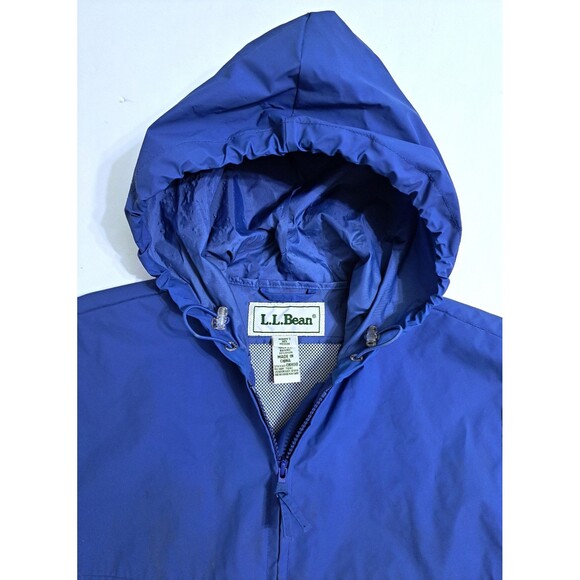 LL Bean PVC Rain Coat Jacket Parka Women's Medium Vintage Blue Waterproof Hooded - Picture 2 of 14